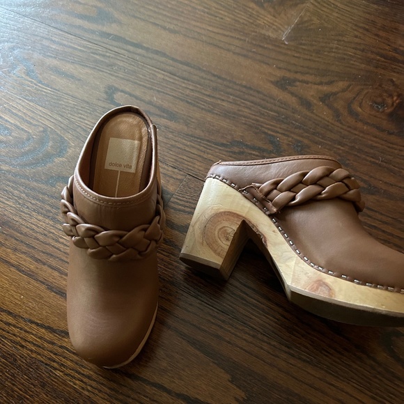Dolce vita leather high heel clogs size 6 - Picture 2 of 2